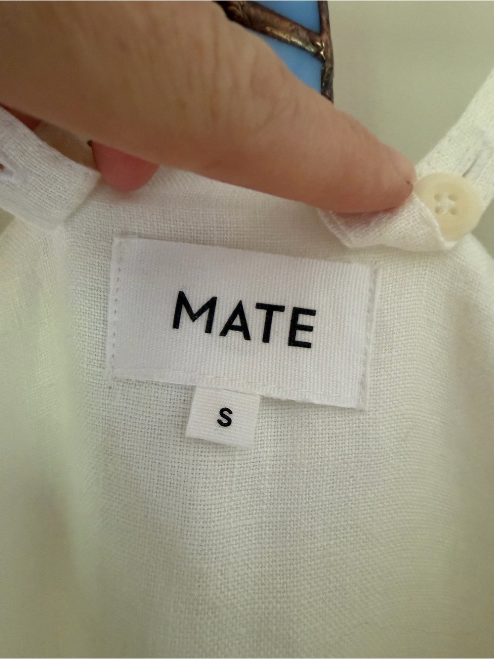 MATE the Label Cream Button-Front Linen Jumpsuit - Picture 3 of 5